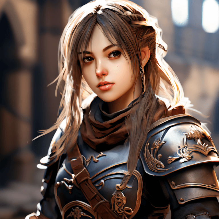 Medieval fighter girl